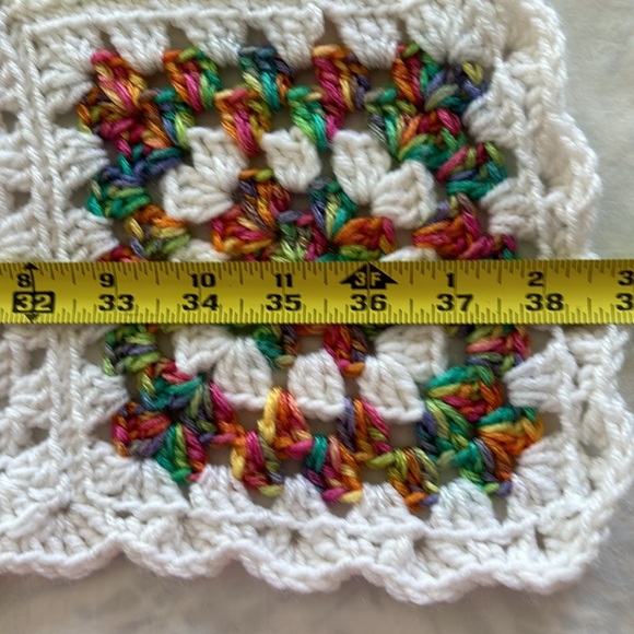 Homemade granny square afghan 38”x 46” - Picture 6 of 8